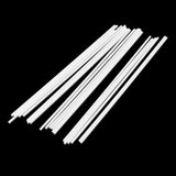 Maxbell 20Pcs 250mm Length ABS Plastic Square Rod Architectural Model Making Building DIY