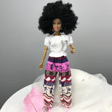 Maxbell 31cm Modern African Girl Dolls Model 12 Joints Moveable Dolls With Outfits