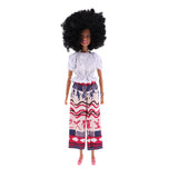 Maxbell 31cm Modern African Girl Dolls Model 12 Joints Moveable Dolls With Outfits