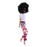 Maxbell 31cm Modern African Girl Dolls Model 12 Joints Moveable Dolls With Outfits