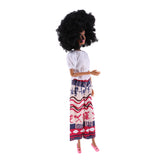 Maxbell 31cm Modern African Girl Dolls Model 12 Joints Moveable Dolls With Outfits