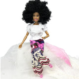 Maxbell 31cm Modern African Girl Dolls Model 12 Joints Moveable Dolls With Outfits