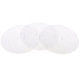 Maxbell 3 Piece 15cm Large Round Fuse Beads Boards Clear Plastic Pegboards Peg Board for Kids DIY Craft Educational Toys