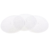 Maxbell 3 Piece 15cm Large Round Fuse Beads Boards Clear Plastic Pegboards Peg Board for Kids DIY Craft Educational Toys