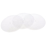 Maxbell 3 Piece 15cm Large Round Fuse Beads Boards Clear Plastic Pegboards Peg Board for Kids DIY Craft Educational Toys