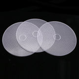 Maxbell 3 Piece 15cm Large Round Fuse Beads Boards Clear Plastic Pegboards Peg Board for Kids DIY Craft Educational Toys