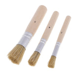 Maxbell 3 Pieces/set Round Wooden Handle Oil Painting Acrylic Painting Brush Brushes Painting Tools for Kids Children Artist