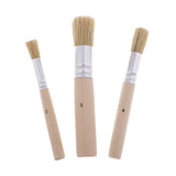 Maxbell 3 Pieces/set Round Wooden Handle Oil Painting Acrylic Painting Brush Brushes Painting Tools for Kids Children Artist