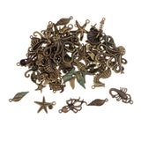 Maxbell 60 Pieces Bronze Alloy Sea Animals Shape Charms Pendants Jewelry Making Findings for DIY Phone Hanging Charms