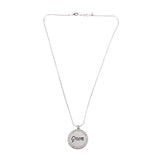 Maxbell Wedding Party Round Circle Lettering Groom Pendant Necklace for Wedding Gift