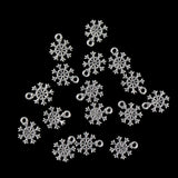 Maxbell 100pcs Tibet silver Snowflake Charm Bracelet Pendant Necklace beads Xmas Jewelry Findings