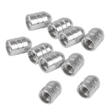 Maxbell 10Pcs Bicycle Motorcycle Car Schrader Wheel Rims Tyre Stem Air Valve Caps Dust Cover - Silver