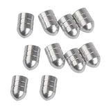 Maxbell 10Pcs Bicycle Motorcycle Car Schrader Wheel Rims Tyre Stem Air Valve Caps Dust Cover - Silver