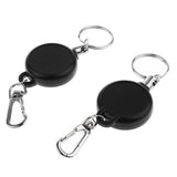 Maxbell 2pcs 1.4" 23.6" Key Retractable Clip Keychain Key Ring Pull Reel Key Chain