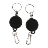 Maxbell 2pcs 1.4" 23.6" Key Retractable Clip Keychain Key Ring Pull Reel Key Chain