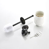 Maxbell Toilet Brush and Holder Set Longer Brush Handle for Bathroom , Wall Mounted