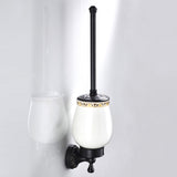 Maxbell Toilet Brush and Holder Set Longer Brush Handle for Bathroom , Wall Mounted