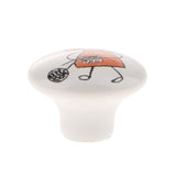 Maxbell Knit Girl Pattern Ceramic Knobs Door Handle Cabinet Drawer Cupboard Pull