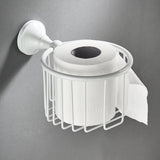 Maxbell Wall Mounted Toilet Paper Roll Holder Tissue Dispenser Basket Bathroom Rack, White