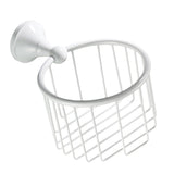 Maxbell Wall Mounted Toilet Paper Roll Holder Tissue Dispenser Basket Bathroom Rack, White