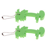 Maxbell 2 Pieces Green EVA Foam Floating Keychain Keyring Yachting Kayaking Boating Beach Swimming Surfing Key Float Buoy