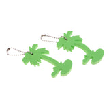 Maxbell 2 Pieces Green EVA Foam Floating Keychain Keyring Yachting Kayaking Boating Beach Swimming Surfing Key Float Buoy