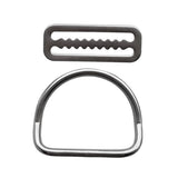 Maxbell 316 Stainless Steel Scuba Diving Weight Belt Keeper with Bent D Ring for Standard 5cm / 2 inch Webbing Strap