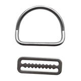 Maxbell 316 Stainless Steel Scuba Diving Weight Belt Keeper with Bent D Ring for Standard 5cm / 2 inch Webbing Strap
