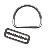 Maxbell 316 Stainless Steel Scuba Diving Weight Belt Keeper with Bent D Ring for Standard 5cm / 2 inch Webbing Strap