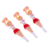 Maxbell 3pcs 70mm Plastic Novelty Golf Tees Ball Nails Golf Home Practice Girl Shape Tee