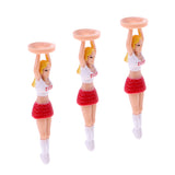 Maxbell 3pcs 70mm Plastic Novelty Golf Tees Ball Nails Golf Home Practice Girl Shape Tee