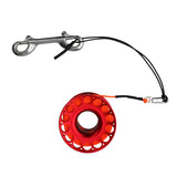 Maxbell Ultralight Red Aluminum Alloy Scuba Diving Reel Spool w/ 30m Line, Stainless Steel Dual End Bolt Snap Clip - Compact & Portable