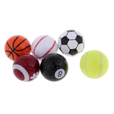 Maxbell 6PCs Novelty Sports Golf Balls Basketball Soccer Tennis etc. for Indoor Outdoor Training Golfer Gift