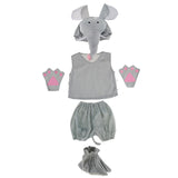 Maxbell Kids Animal Costume Set Elephant Hat Top Shorts Gloves Shoes Party Halloween