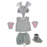 Maxbell Kids Animal Costume Set Elephant Hat Top Shorts Gloves Shoes Party Halloween