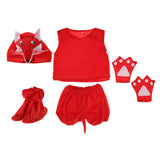 Maxbell Kids Animal Costume Set Fox Hat Top Shorts Gloves Shoes Party Halloween