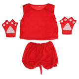 Maxbell Kids Animal Costume Set Fox Hat Top Shorts Gloves Shoes Party Halloween