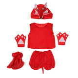 Maxbell Kids Animal Costume Set Fox Hat Top Shorts Gloves Shoes Party Halloween