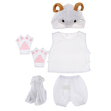 Maxbell Kids Animal Costume Set Sheep Hat Top Shorts Gloves Shoes Party Halloween