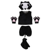 Maxbell Kids Animal Costume Set Panda Hat Top Shorts Gloves Shoes Party Halloween