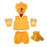 Maxbell Kid Zoo Animal Costume Set Chick Hat Top Shorts Gloves Shoes Party Halloween