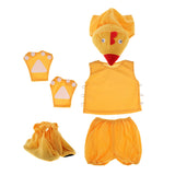 Maxbell Kid Zoo Animal Costume Set Chick Hat Top Shorts Gloves Shoes Party Halloween
