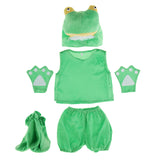 Maxbell Kids Animal Costume Set Frog Hat Top Shorts Gloves Shoes Party Halloween