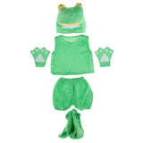 Maxbell Kids Animal Costume Set Frog Hat Top Shorts Gloves Shoes Party Halloween