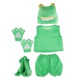 Maxbell Kids Animal Costume Set Frog Hat Top Shorts Gloves Shoes Party Halloween