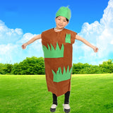 Maxbell Kids Green Grass Costume Non-woven Fabric Forest Plant Outfit Fancy Dress