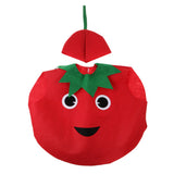 Maxbell Kids Tomato Costume Non-woven Fabric Vegetable Outfit Party Fancy Dress