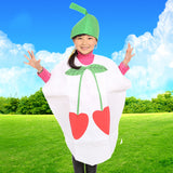 Maxbell Kids One Piece Cherry Costume Nonwoven Fabric Fruit Outfit Party Fancy Dress