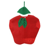 Maxbell Kids One Piece Apple Costume Non-woven Fabric Fruit Outfit Party Fancy Dress