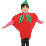 Maxbell Kids One Piece Apple Costume Non-woven Fabric Fruit Outfit Party Fancy Dress